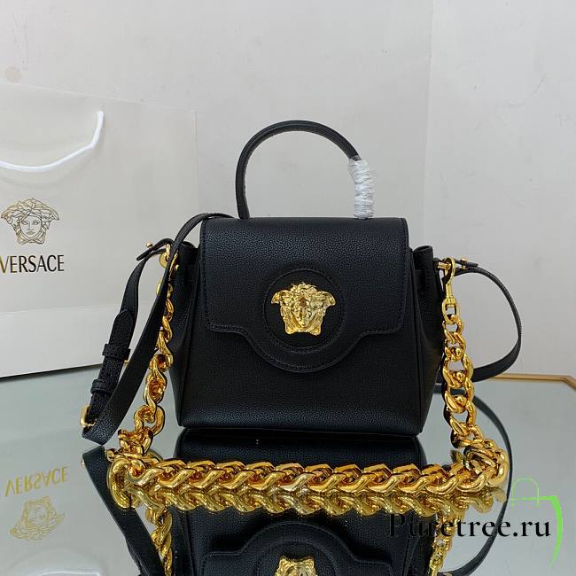Versace La Medusa Small Handbag in Black | DBFI040 - 1
