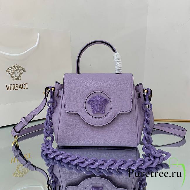 Versace La Medusa Small Handbag in Purple | DBFI040 - 1