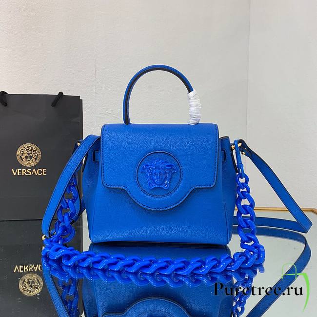 Versace La Medusa Small Handbag in Blue | DBFI040 - 1