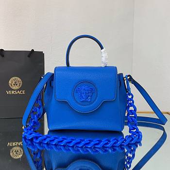 Versace La Medusa Small Handbag in Blue | DBFI040