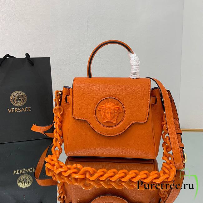 Versace La Medusa Small Handbag in Orange | DBFI040 - 1
