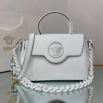Versace La Medusa Medium Handbag in White | DBFI039