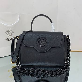 Versace La Medusa Medium Handbag in black hardware | DBFI039