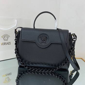 Versace La Medusa Large Handbag in black & black hardware | DBFI039