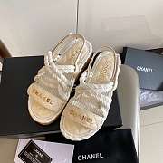 Chanel women sandals in white  - 4