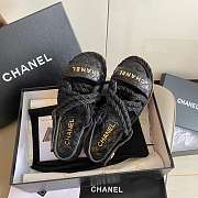 Chanel women sandals in black - 6