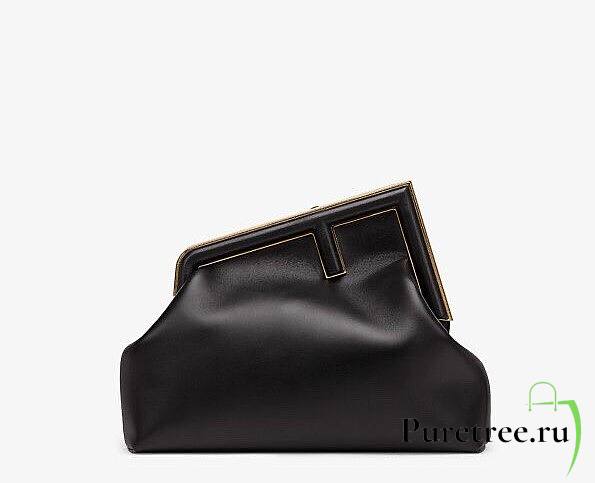 FENDI First Medium Black leather bag | 8BP127 - 1