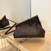 FENDI First Small Dark brown python leather bag | 8BP129 - 1