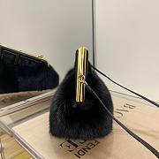 FENDI First Small mink black leather bag | 8BP129 - 3