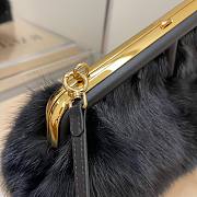 FENDI First Small mink black leather bag | 8BP129 - 5