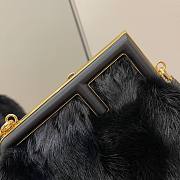 FENDI First Small mink black leather bag | 8BP129 - 2