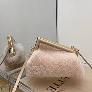 FENDI First Small Sheepskin beige leather bag | 8BP129 - 3