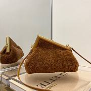 FENDI First Small Sheepskin brown leather bag | 8BP129 - 2