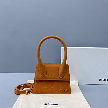 Jacquemus tote bag brown leather 18cm