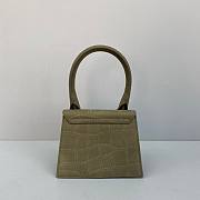 Jacquemus tote bag green leather 18cm - 3