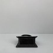 Jacquemus mini tote bag black leather 12cm - 4