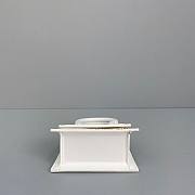 Jacquemus mini tote bag white leather 12cm - 2
