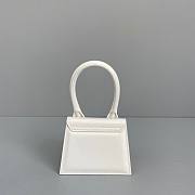Jacquemus mini tote bag white leather 12cm - 3