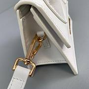 Jacquemus mini tote bag white leather 12cm - 5