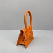Jacquemus mini tote bag orange leather 12cm - 4