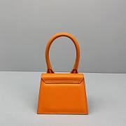 Jacquemus mini tote bag orange leather 12cm - 5