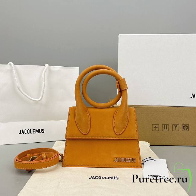 Jacquemus Le Chiquito Noeud Handbag orange 18cm - 1