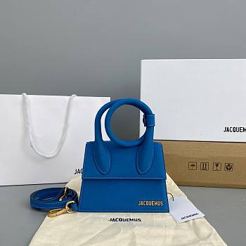 Jacquemus Le Chiquito Noeud Handbag blue 18cm