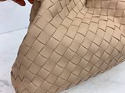 Bottega Veneta handwoven leather pouch in caramel  - 6