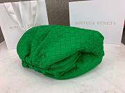 Bottega Veneta handwoven leather pouch in green - 3