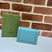 Gucci Diana card case wallet in blue leather - 3