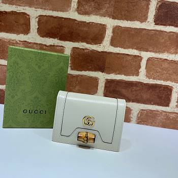 Gucci Diana card case wallet in white leather
