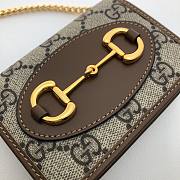 Gucci 1955 Horsebit GG Supreme Wallet With Chain - 4