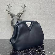 Bottega Veneta | Medium Point Black Calfskin Handle Bag - 35 x 26 x 12cm - 3