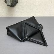 Bottega Veneta fold-over envelope clutch black - 3