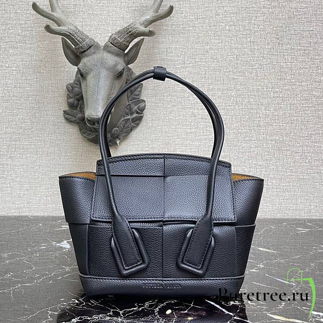 Bottega Veneta Mini intreccio leather top handle bag black - 1