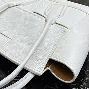 Bottega Veneta Mini intreccio leather top handle bag white - 6