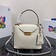 Prada Saffiano Top Handle Bag White 1BN012 - 1
