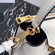 Prada Saffiano Top Handle Bag White 1BN012 - 6