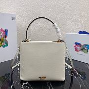 Prada Saffiano Top Handle Bag White 1BN012 - 5