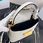 Prada Saffiano Top Handle Bag White 1BN012 - 4