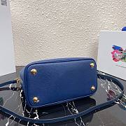 Prada Saffiano Top Handle Bag Blue 1BN012 - 5