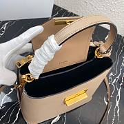 Prada Saffiano Top Handle Bag Beige 1BN012 - 5