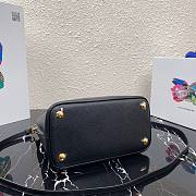 Prada Saffiano Top Handle Bag Black 1BN012 - 4