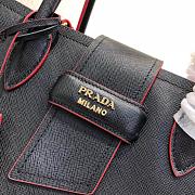 Prada Black Leather Tote Bag 1bg148 - 6