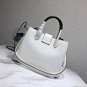 Prada White Leather Tote Bag 1bg148 - 5