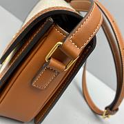 Celine Embroidery Calfskin Triiomphe Brown Bag - 5