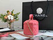 Chanel Lambskin Small Vanity Case AS2630 Pink - 6