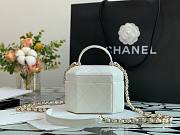 Chanel Lambskin Small Vanity Case AS2630 White - 4