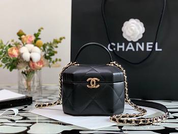 Chanel Lambskin Small Vanity Case AS2630 Black