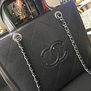 Chanel Quilted Calfskin Shopping Tote Bag Black - 5